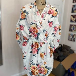White Floral Romper
